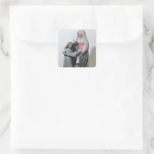 St. Anne en de Maagd, 1500-30 Vierkante Sticker (Tas)