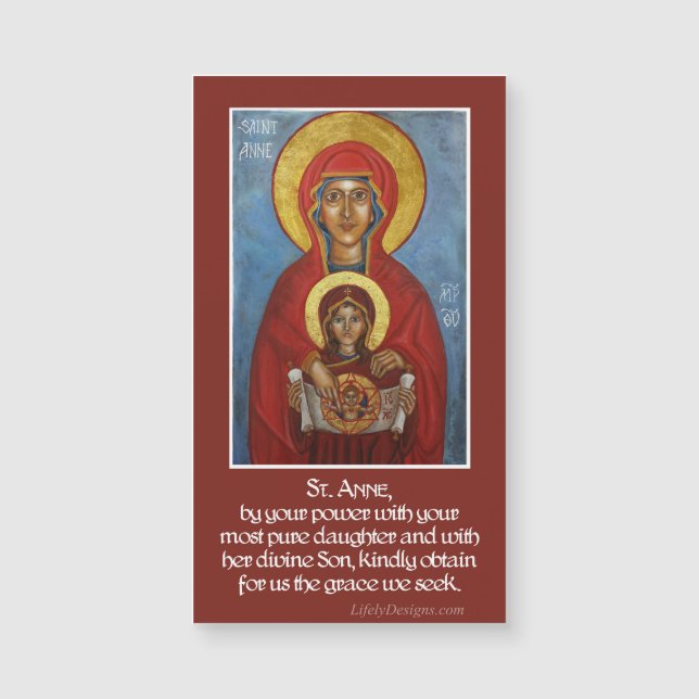 St. Anne, Mary & Jesus Prayer Magnets (25-pak) (Voorkant)
