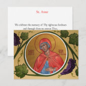 St. Anne Prayer Card Briefkaart (Voorkant / Achterkant)
