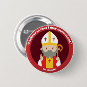 St. Anselm Ronde Button 5,7 Cm (Voorkant /achterkant)