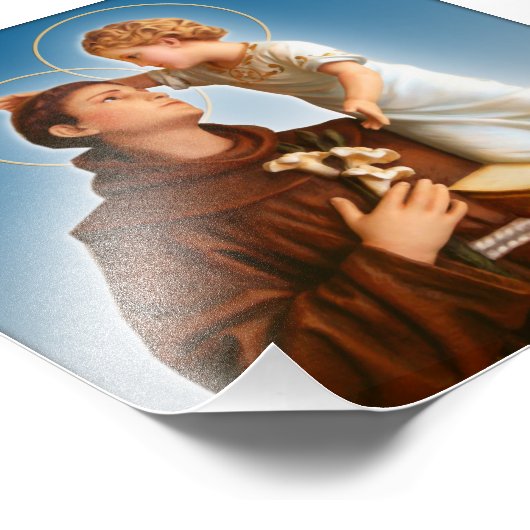 ST. ANTHONIE VAN PADUA FOTO AFDRUK (Hoek)