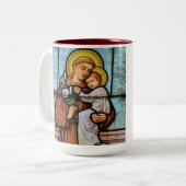 St Anthony avec bébé Jésus Coffee Mug (Devant gauche)