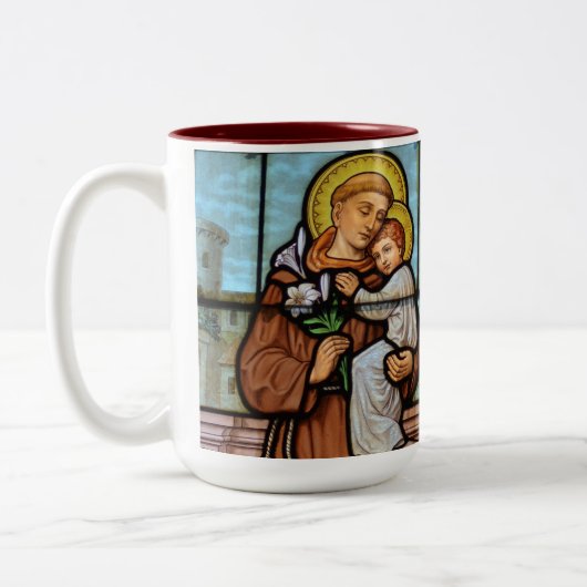 St Anthony avec bébé Jésus Coffee Mug (Gauche)