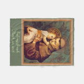 St. Anthony & Baby Jesus PERSONALIZE Fleece Deken (Voorkant (Horizontaal))
