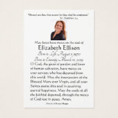 St Anthony Catholic Funeral Memorial Holy Card - (Dos)