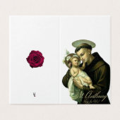 St Anthony Catholique Condolence Merci Cartes (Outside Unfolded)