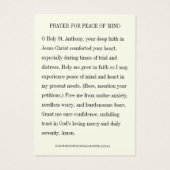 St. Anthony Gebed voor gemoedsrust & hart Visitekaartje (Achterkant)