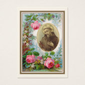 St. Anthony Jesus Elegant Gold Wedding Favor Card (Devant)