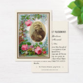St. Anthony Jesus Elegant Gold Wedding Favor Card (Bureau)