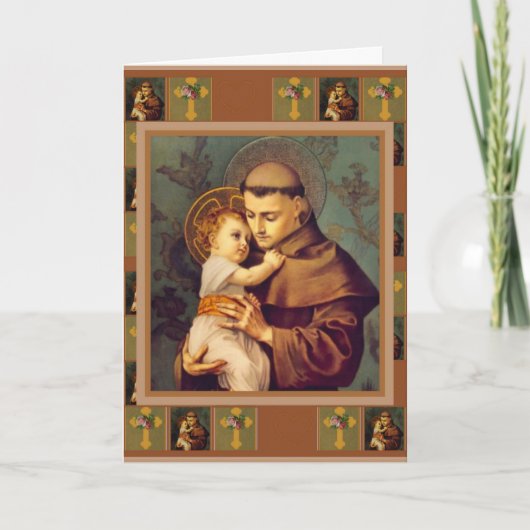 St. Anthony Jezus Katholieke Condoleance Dank U Bedankkaart (Voorkant)