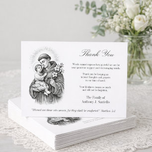 St. Anthony Jezus rouwkaarten condoleance sympathi Bedankkaart