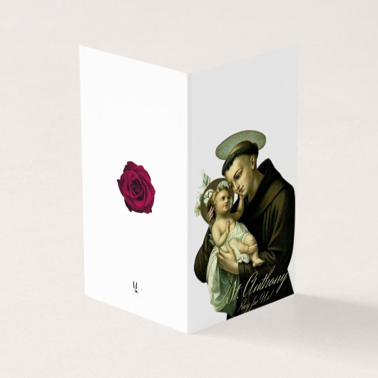 St. Anthony Katholieke Condoleance Dank u Kaarten (Buitenkant)
