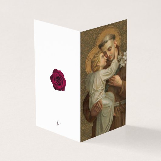 St. Anthony Katholieke Condoleance Dank u Kaarten (Buitenkant)