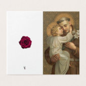 St. Anthony Katholieke Condoleance Dank u Kaarten (Buitenkant ongevouwen)