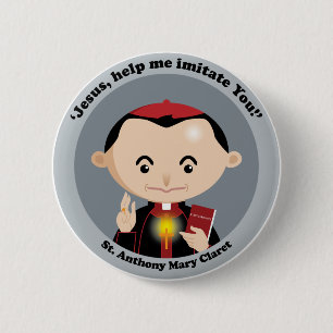 St. Anthony Mary Claret Ronde Button 5,7 Cm