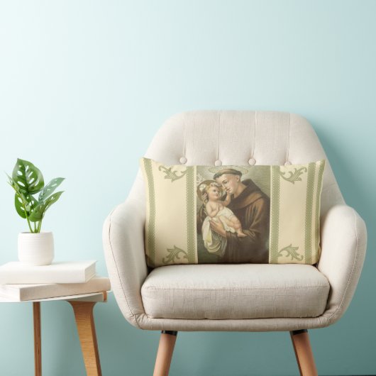 St. Anthony van Padua & Baby Jesus Kussen (Stoel)