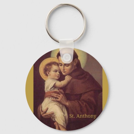 St. Anthony van Padua Baby Jesus Sleutelhanger (Voorkant)