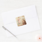 St. Anthony van Padua Baby Jesus Vierkante Sticker (Envelop)