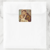 St. Anthony van Padua Baby Jesus Vierkante Sticker (Tas)