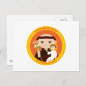 St. Anthony van Padua Briefkaart (Voorkant / Achterkant)