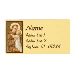 St. Anthony van Padua en het Christelijke Kind (JM Etiket