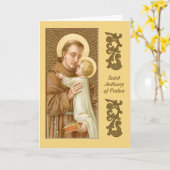 St. Anthony van Padua en het Christelijke Kind (JM Kaart (Gele Bloem)
