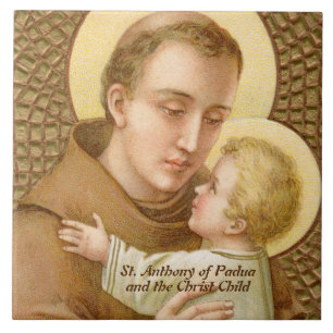 St. Anthony van Padua en het Christelijke Kind (JM Tegeltje