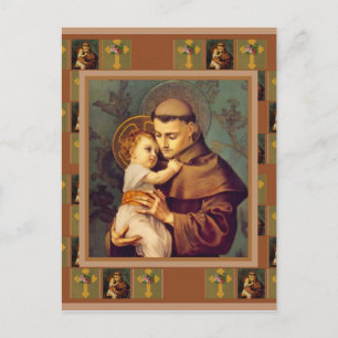 St. Anthony van Padua met Baby Jesus Briefkaart