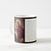 St. Anthony van Padua met Baby Jesus Prayer Koffiemok (Voorkant links)