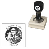 St. Anthony van Padua met Baby Jesus Rubberstempel (Gestempeld)