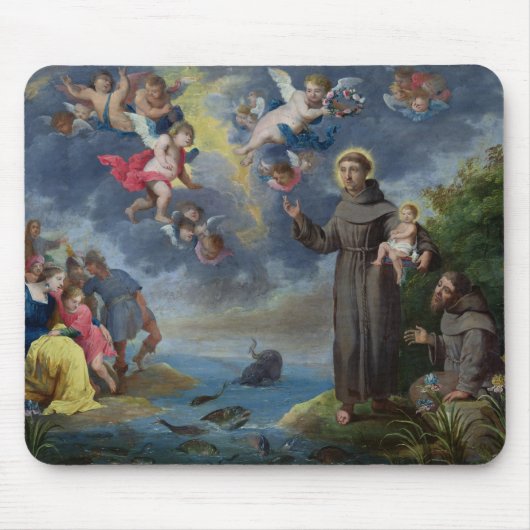 St. Anthony van Padua Preaching to the Fish Muismat (Voorkant)