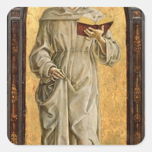 St. Anthony van Padua Reading Vierkante Sticker (Voorkant)