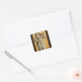 St. Anthony van Padua Reading Vierkante Sticker (Envelop)