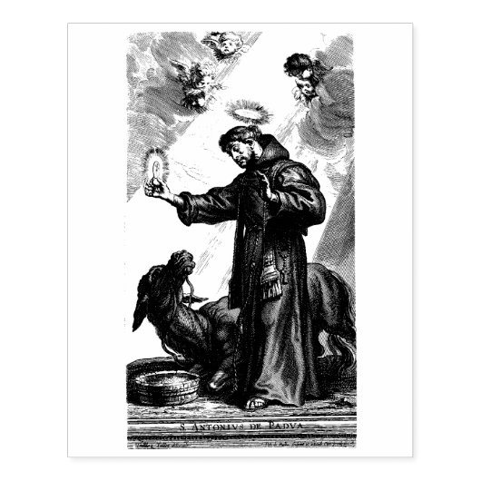 St Anthony, wonder van de Mule Rubber Stamp Rubberstempel (Afrduk)