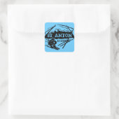 St. Anton Autriche logo bleu ski autocollants (Sac)