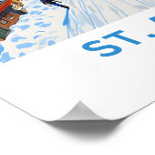 St. Anton Oostenrijk Reisprint Poster (Hoek)