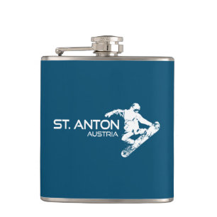St. Anton Oostenrijk snowboarder Heupfles