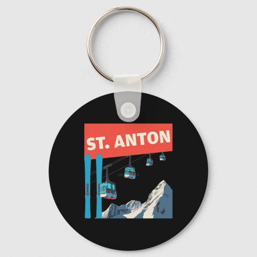 St. Anton Skien - Retro St. Anton Skien Sleutelhanger (Voorkant)