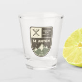 St Anton Tyrolean Alps Tyrol Oostenrijk Shot Glas (Voorkant)