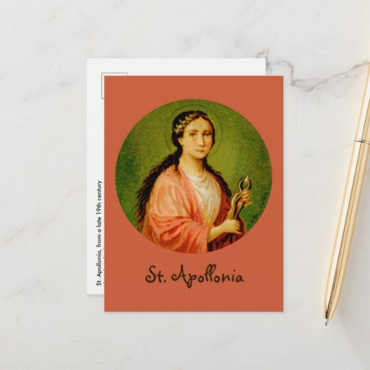 St. Apollonia (BLA 001) Carte postale #2 (Devant/Arrière en situation)