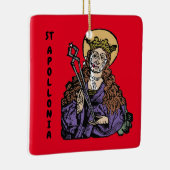 St. Apollonia met pulled Tooth (Neurenberg) Keramisch Ornament (Rechts)