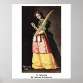 St. Appolonia door Zurbaran de Francisco Poster (Voorkant)