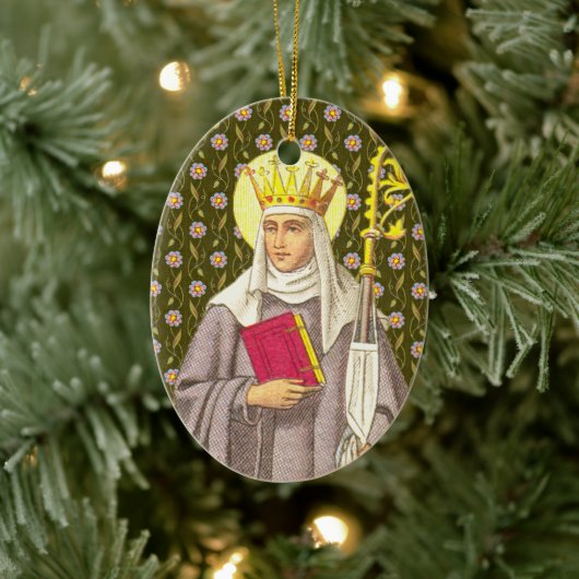 St. Audrey (Etheldreda) (P 003) Keramisch Ornament (Boom)