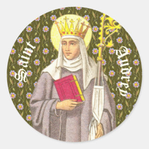 St. Audrey (Etheldreda) (P 003) Ronde Sticker