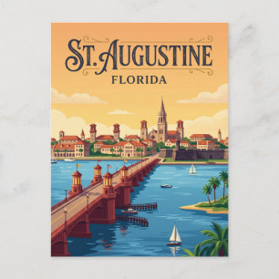St. Augustine aan het waterfront USA Briefkaart