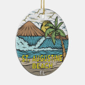St Augustine Beach Florida  Keramisch Ornament (Rechts)