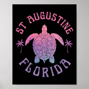 St Augustine Beach Florida Zeeschildpad Zomer Vaka Poster