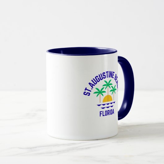 St Augustine Beach Floride Café Mug (Devant droit)