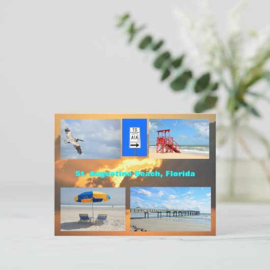 St Augustine Beach, Floride Carte postale (Debout devant)