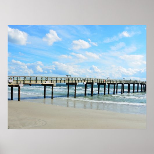 St. Augustine Beach Vist Pier Poster (Voorkant)